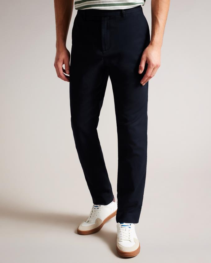 Pantalon Chino Ted Baker Irvine Slim Fit Smart Bleu Marine Homme | ROP-60581399